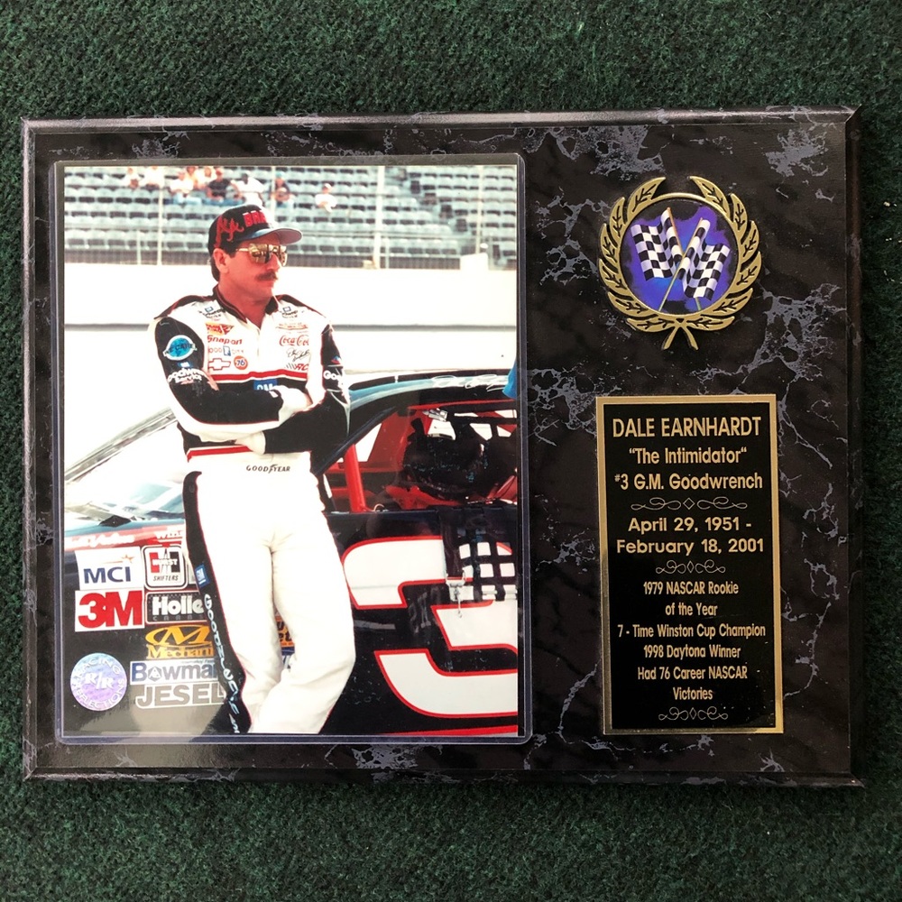 NASCAR Dale Earnhardt Memorial Plaque.